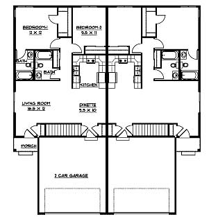 Multi Family House Plans on Duplex House Plan And Multi Family House Plans
